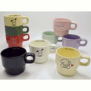 Taza de café de cerámica apilada creativa personalizable, diseño novedoso, suministros promocionales para <span class=keywords><strong>fiestas</strong></span> para beber en casa personalizados - Product Image 1