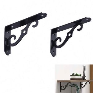 WEKIS Heavy Duty Cast Iron <b>Shelf</b> <b>Brackets</b> Triangular Angled <b>Bracket</b> with Metal Release Catch Supports Angle <b>Shelf</b> - Product Image 1