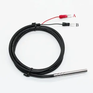 Pt100 Temperature Sensor Temperatures Stainless Steel Thermocouple With 2m 3 Cable Wires