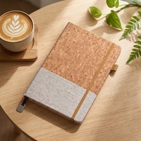 Nouveauté : Marque-page en liège et lin PU, carnet A5 personnalisable en papier épais, carnet de notes mignon pour étudiants