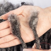 Prix de gros 100% cheveux humains faits à la main (largeur 0.6cm) sel et poivre Sisterlocks Dreadlocks Extensions
