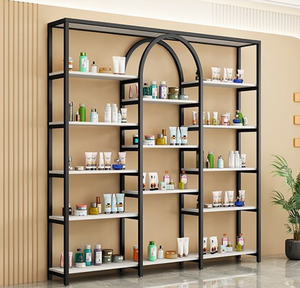 Z Estante de Lujo Multifuncional de Metal para Salones de Belleza y Uñas, Mueble de Exhibición de Fondo para Transmisiones en Vivo - Product Image 4
