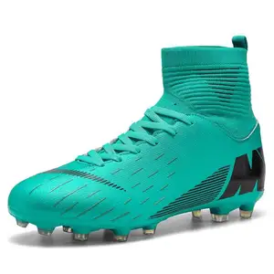 Atacado nike botas branco preto-Chuteiras de futebol respiráveis, venda a atacado de superfly 12, com tornozelo, botas esportivas para treinamento, 2021