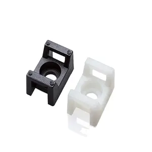 Saddle Type Nylon Cable Tie Mounts Socket For Cable Ties With UL94V-2