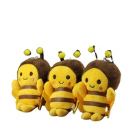 Mainan Boneka Kapas Lebah Kecil Mini Hadiah Ulang Tahun Anak dengan Gantungan Aksesoris Pakaian Ransel Boneka Gantungan Kunci