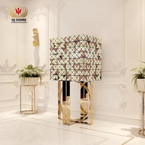 Mueble de Almacenamiento HJ Home Pixel con Patas Doradas, Organizador Único y Colorido, Mueble para el Hogar, Aparador Boca Do <span class=keywords><strong>Lobo</strong></span> - Product Image 1