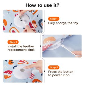 Mainan Kucing Interaktif Isi Ulang Bergerak dengan Bulu Tersembunyi Berbunyi Ketika Disentuh untuk Latihan Kucing dan Anak Kucing - Product Image 6