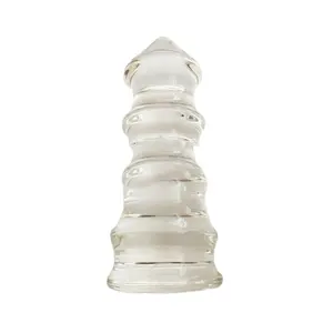 Produk seks untuk masturbasi, ukuran Super besar Pagoda besar kristal Dildo kaca Anal bokong produk seks