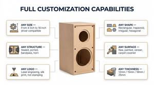 Caja de Altavoz Personalizada de MDF para Estantería, Caja Vacía de Madera para Altavoz HiFi, Corte CNC, Fabricación OEM - Product Image 3