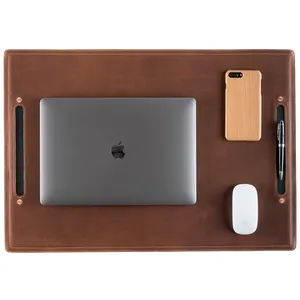 2025 nouveau tapis de bureau spécial en cuir véritable tapis de souris professionnel Sublimation avec fente pour stylo cadeau d'affaires tapis d'ordinateur portable personnalisé - Product Image 1