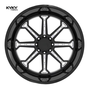 Ruedas Forjadas KYKY Pulidas Nuevas 22x12 24x12 24x14 26x16 28x16 con Tapas Centrales Flotantes Offroad 6x5.5/8x6.5/8x165.1/8x170/8x180 para Camionetas - Product Image 4