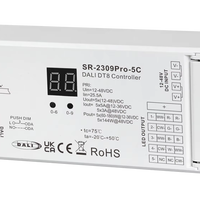 DALI DT8Multi Address Dimmer SR-2309PRO-5C 5x5A 12-48VDC 8 types d'appareils Tc RGBWAF XY 2xTc RGB+Tc XY+Tc DT6 pour blanc réglable RGB