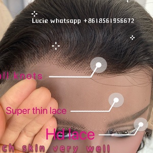 Peluca de Cabello Humano Brasileño con Ondas Suaves, Encaje Frontal Completo Muy Delgado y Transparente que se Adhiere Perfectamente a la Piel, con Amplio Espacio de Encaje - Product Image 5