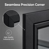 Puerta Corredera Plegable de Aluminio OEM de 42 mm, Puerta Interior de Vidrio Moderna que Ahorra Espacio para Baño, Cocina, Balcón, Habitación Pequeña