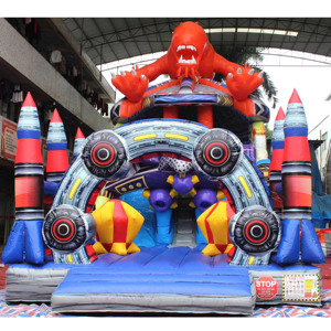 Castillo Inflable con Diseño Original Alien <span class=keywords><strong>Titanic</strong></span>, Combo Inflable con Toboganes, Inflables Comerciales para Exteriores - Product Image 1