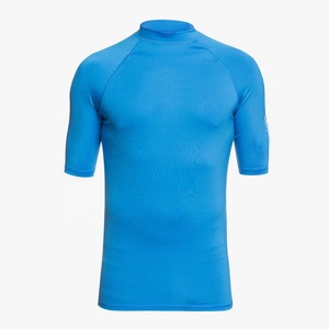 Men Compression <b>Tops</b> High Collar Breath Able UV Running Shirts Long-Sleeved <b>Net</b> Stitching Design Moisture-Wicking Spandex/Cotton - Product Image 3