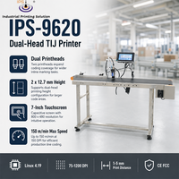 Imprimante TIJ IPS-9620 pour sacs en plastique, imprimante jet d'encre TIJ pour cartons avec convoyeur, machine de codage automatique 1200 DPI, données variables