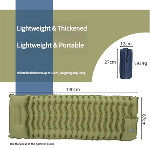 <span class=keywords><strong>Matelas</strong></span> pneumatique de camping pliable ultraléger avec pompe à pied intégrée, portable pour usage extérieur et hospitalier, capacité de charge de 150 kg - Product Image 2