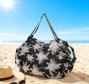 Bolso de viaje informal de gran capacidad con rejilla de diamantes Bolso de hombro de poliéster de lujo - Product Image 2