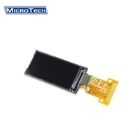 Layar OLED Mini AMOLED 0.96 inci dengan resolusi 80*160 dan antarmuka SPI 4-Line menampilkan konten 4 baris