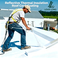Peinture acrylique réfléchissante LOUISLONG pour toiture, anti-corrosion, isolation thermique, revêtement imperméable pour toiture métallique, peinture thermique liquide plate