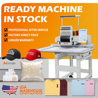 Machine à broder HONRAIN à tête unique, 12/15 aiguilles, grande surface 800*500, machine à broder professionnelle pour casquettes et vêtements