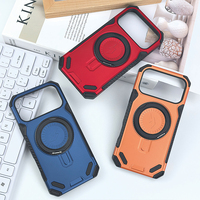 Coques de Téléphone Magnétiques Antichoc de Luxe avec Anneau Rotatif à 360 Degrés de Haute Qualité pour iPhone 17 Air 16 Pro Max 15 Plus 14 13
