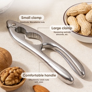 Durable Aluminum Walnut Cracker Manual Nutcracker Metal Nut <b>Sheller</b> Opener Pecan Hazelnut Almond Kitchen Gadget Easy Clean - Product Image 3