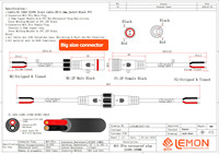 Conector de cable de 2 pines M15 IP65 a prueba de agua, macho y hembra, para tiras de luces LED de exterior.