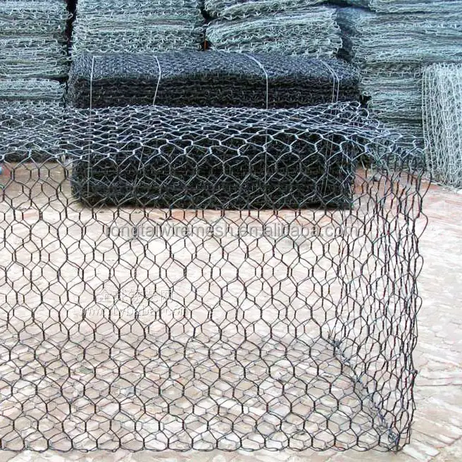 Gewebtes Netz 60 * 80 * 80 * 100 mm feines Netz Metalle Gabion Doppeldrehung Gabion Wandkörbe