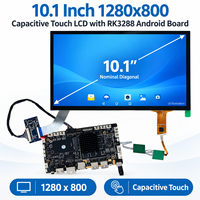 Kit Layar Sentuh Kapasitif TFT LCD 10,1 Inci 1280x800 dengan Papan Android RK3288 untuk HMI dan Terminal Layanan Mandiri