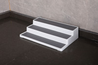 Étagère à épices en plastique PP à 3 niveaux, étagère de rangement à assaisonnement multi-niveaux pour la maison, la cuisine et les solutions de rangement à domicile