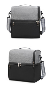 Camping Cooler Worksite Lunchbox Soft Shell Lunch Bag pour les chantiers de construction, le travail <span class=keywords><strong>et</strong></span> l'utilisation quotidienne avec sangle réglable Noir - Product Image 2