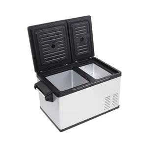 Refrigerador de coche de doble temperatura, 30L/40L/50L, compresor de CC, congelador