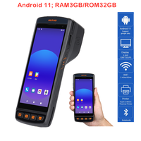 Android 11 Système RFID Lecteur de poche avec imprimante sans fil Scanner de codes-barres 2D en stock