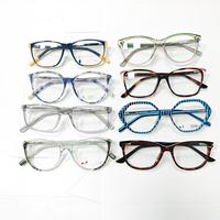 Montures optiques en acétate à motifs vintage, couleurs mélangées, vente en gros, marque privée, lunettes de vue sur ordonnance, fourniture directe d'usine