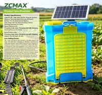 Semprotan Knapsack Tenaga Surya 20L 16L dengan Pengisian Ganda untuk Penyemprotan Pestisida Pertanian dan Penyiraman Kebun