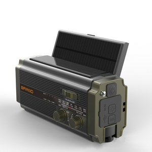 Radio d'urgence solaire portable rechargeable par USB et à piles sèches, alimentée manuellement, pour l'extérieur (vente en gros) - Product Image 2