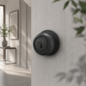 For Basics Exterior <strong>Door</strong> <strong>Knob</strong> with Lock <strong>Matte</strong> <strong>Black</strong> 1 Year Warranty - Product Image 1