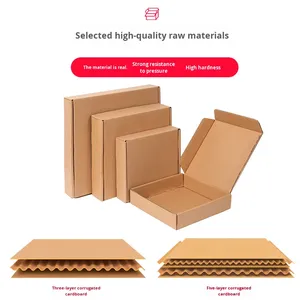 Boîte de papier kraft en forme d'avion extra dur petit emballage express en carton ondulé pour bijoux cosmétiques vêtements-vente en gros - Product Image 3