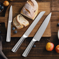Offre Spéciale : Ensemble de 5 Couteaux de Cuisine Ultra-Tranchants en Acier Inoxydable de Qualité Alimentaire avec Manche Creux – Haute Qualité pour une Coupe Parfaite en Cuisine