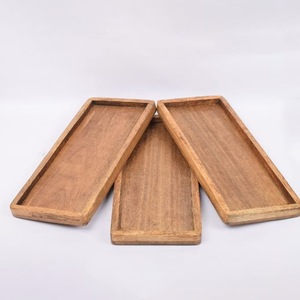 Solid Wood Rectangular <b>Tea</b> <b>Tray</b> For Home Serving Dessert Candy Fruit Platter Handmade Wooden Pattern - Product Image 3