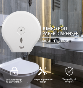 Distributeur de <span class=keywords><strong>papier</strong></span> en rouleau jumbo en plastique noir FQ-606 Distributeur de <span class=keywords><strong>papier</strong></span> <span class=keywords><strong>toilette</strong></span> en rouleau jumbo - Product Image 2