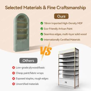 Madamcenter Expositores de cosméticos Estante de esmalte de uñas de cuero para estanterías de almacenamiento Categoría de producto Vitrinas - Product Image 3