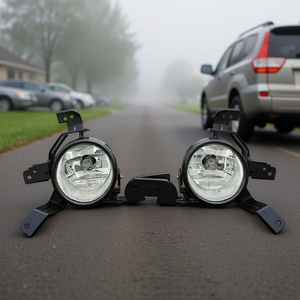 Juego de Faros Antiniebla Halógenos para Honda CRV 2007-2009, Luces de Conducción de Repuesto de 12V, Nuevo Sistema de Iluminación Automotriz, Carcasa Negra con Soporte - Product Image 1