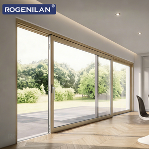 <span class=keywords><strong>Porte</strong></span> <span class=keywords><strong>coulissante</strong></span> de patio à double vitrage trempé de <span class=keywords><strong>style</strong></span> américain Rogenilan, <span class=keywords><strong>porte</strong></span> <span class=keywords><strong>coulissante</strong></span> en aluminium insonorisée pour l'extérieur - Product Image 6