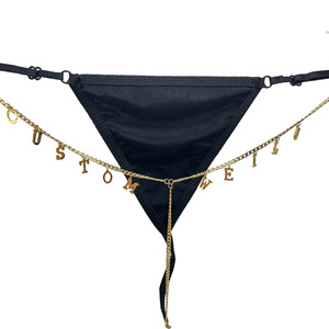 Chaîne de taille en acier inoxydable plaqué or 26 lettres avec perles de ventre pour femmes sexy - Product Image 1