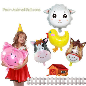 5 buah balon Mylar Foil hewan pertanian pesta wisuda sapi keledai babi ayam perlengkapan Pancuran bayi ulang tahun - Product Image 5