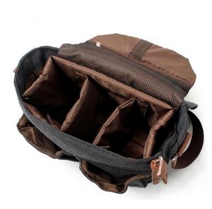 Sac à bandoulière vintage en toile et nylon pour appareil photo reflex numérique (DSLR/SLR) - Fabrication certifiée BSCI - Product Image 3