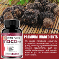 Vente en gros usine : Extrait de racine de Maca noire, Maca Plus pour des courbes extrêmes, Capsules de Maca pour l'augmentation des fesses et des hanches, Complément pour adultes, 60 gélules